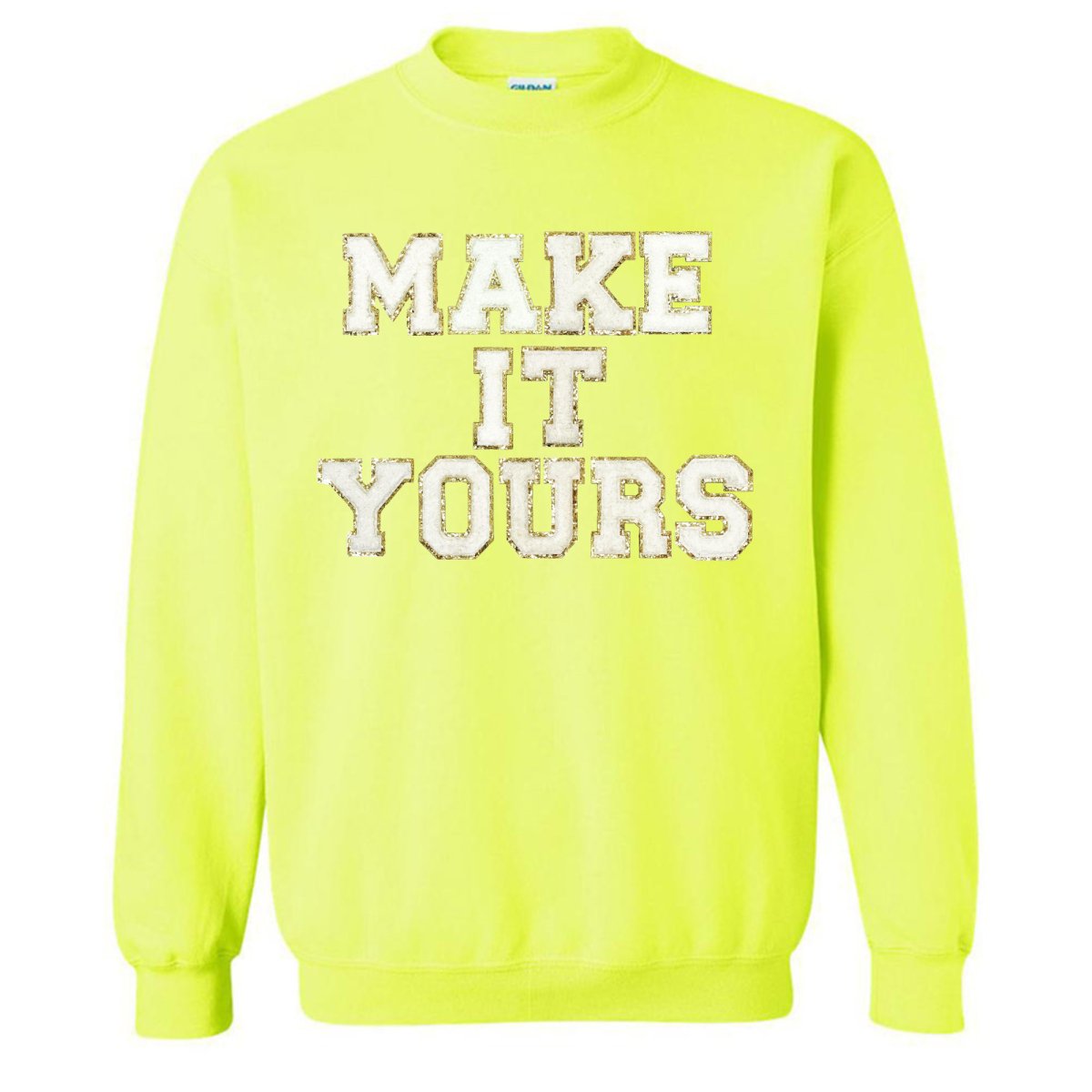 Make It Yours™ Letter Patch Crewneck Sweatshirt