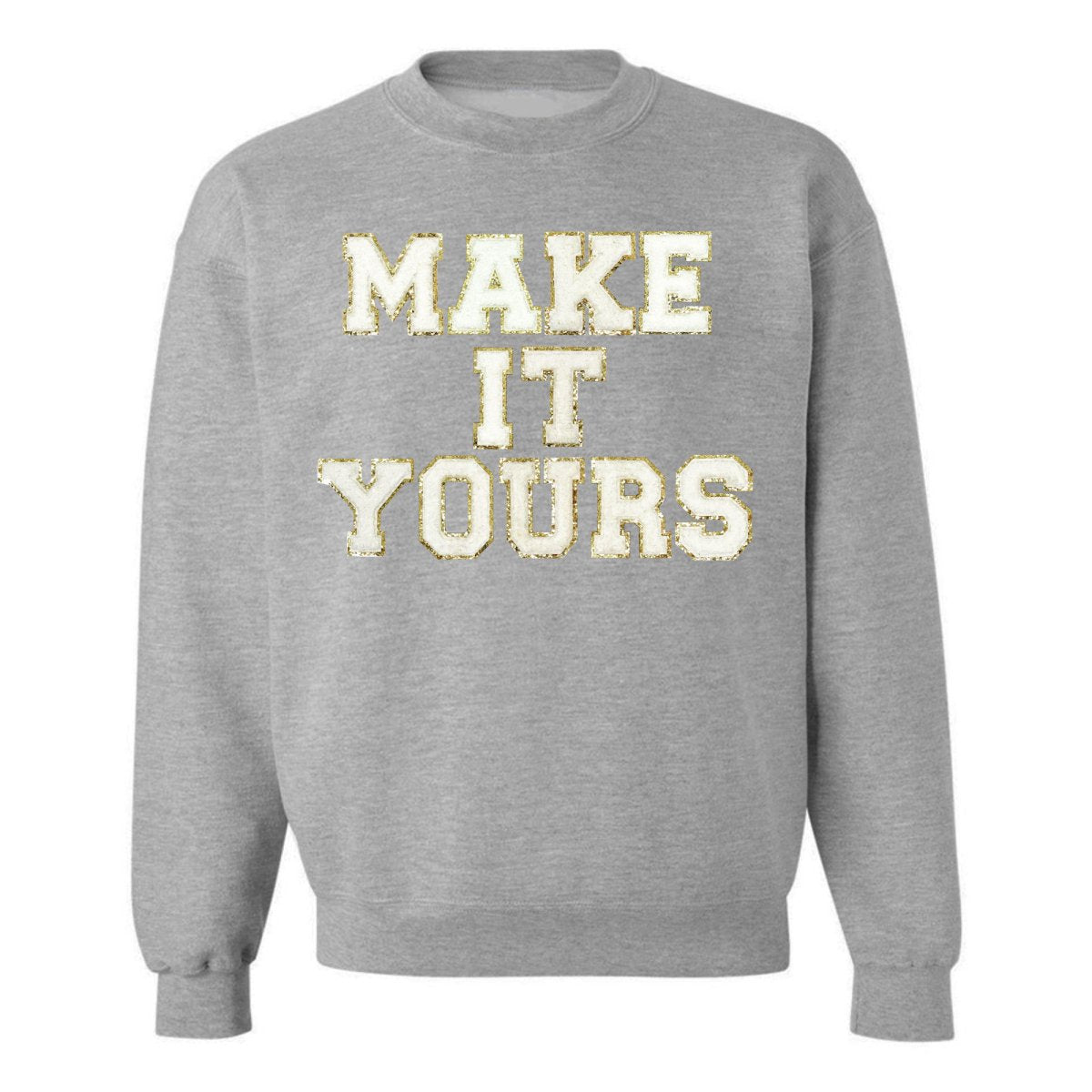 Make It Yours™ Letter Patch Crewneck Sweatshirt