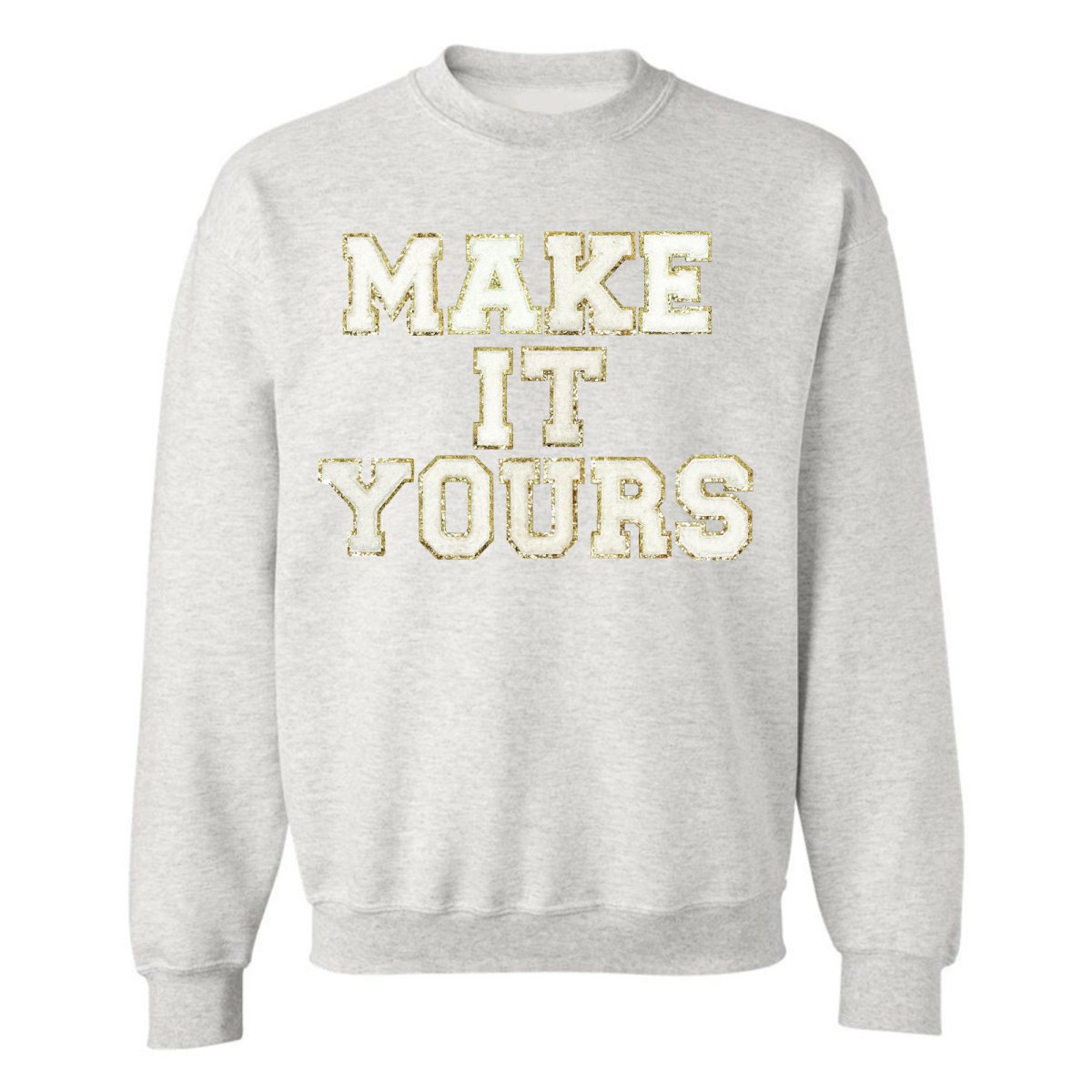 Make It Yours™ Letter Patch Crewneck Sweatshirt