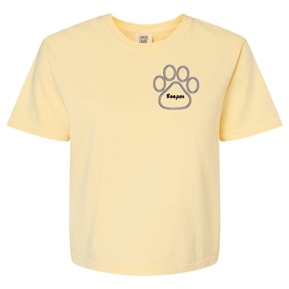 Make It Yours™ Paw Print Comfort Colors Boxy T-Shirt
