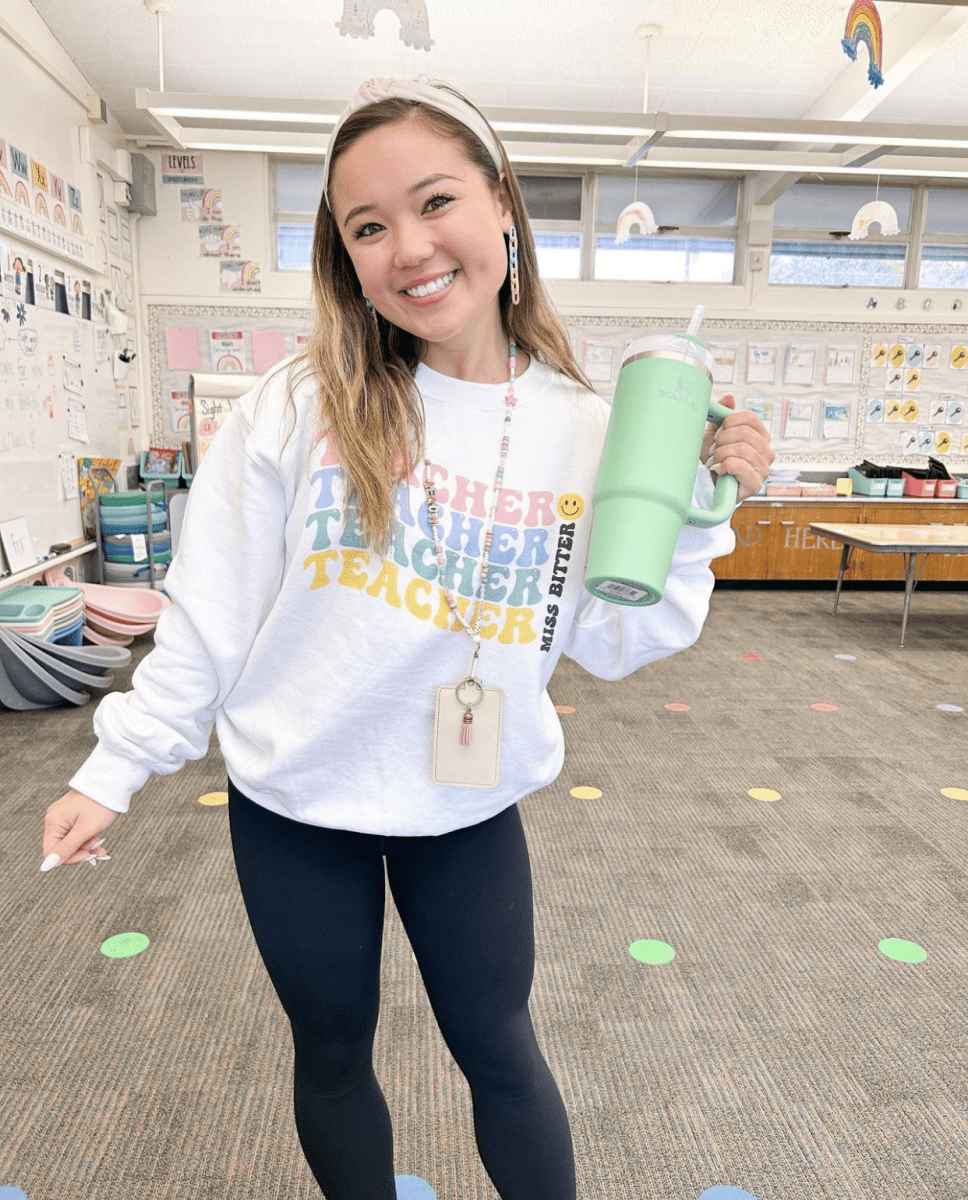 Make It Yours™ 'Retro Teacher' Crewneck Sweatshirt