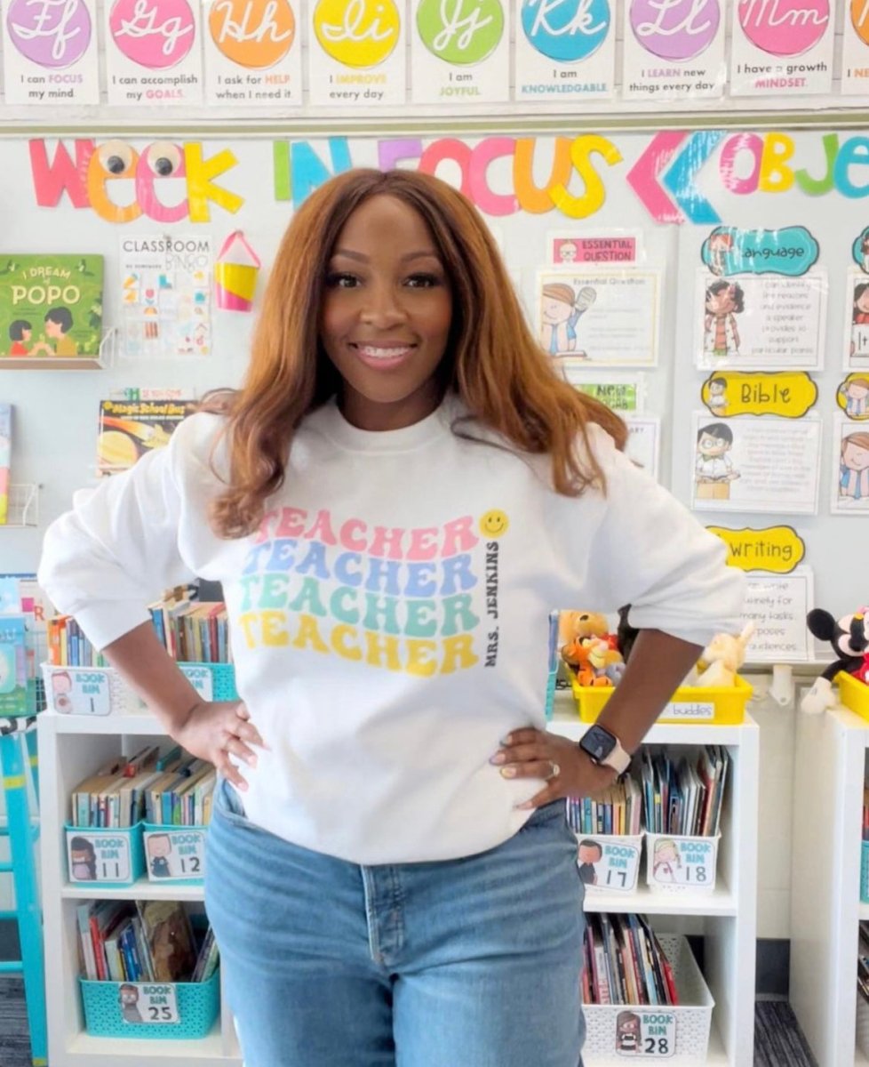 Make It Yours™ 'Retro Teacher' Crewneck Sweatshirt