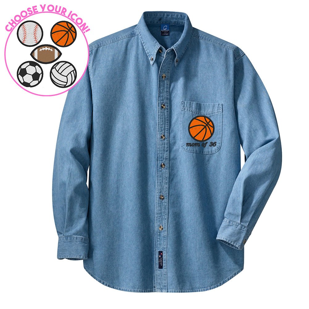 Make It Yours™ Sports Icon Oversized Denim Shirt