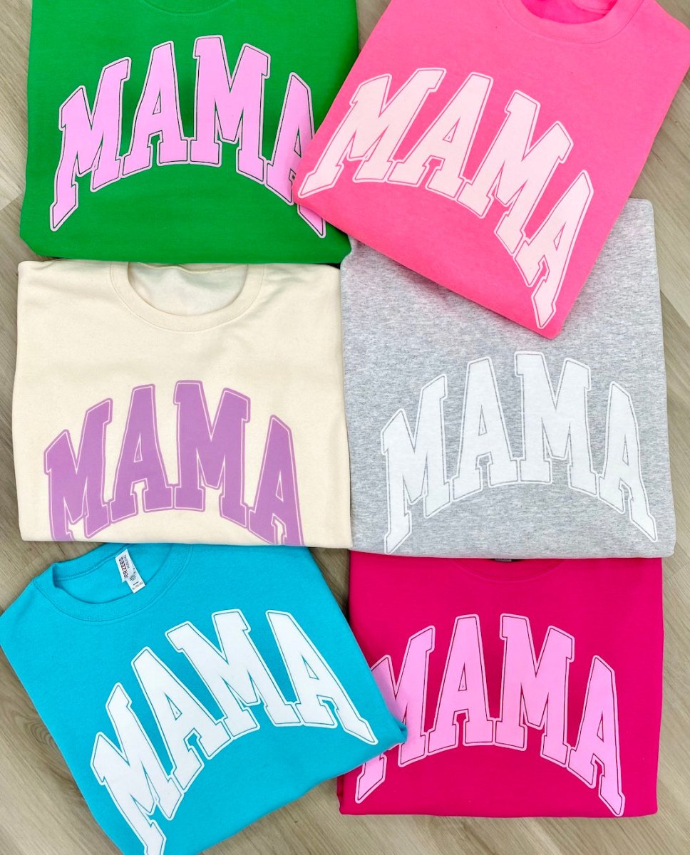 'Mama' PUFF Crewneck Sweatshirt