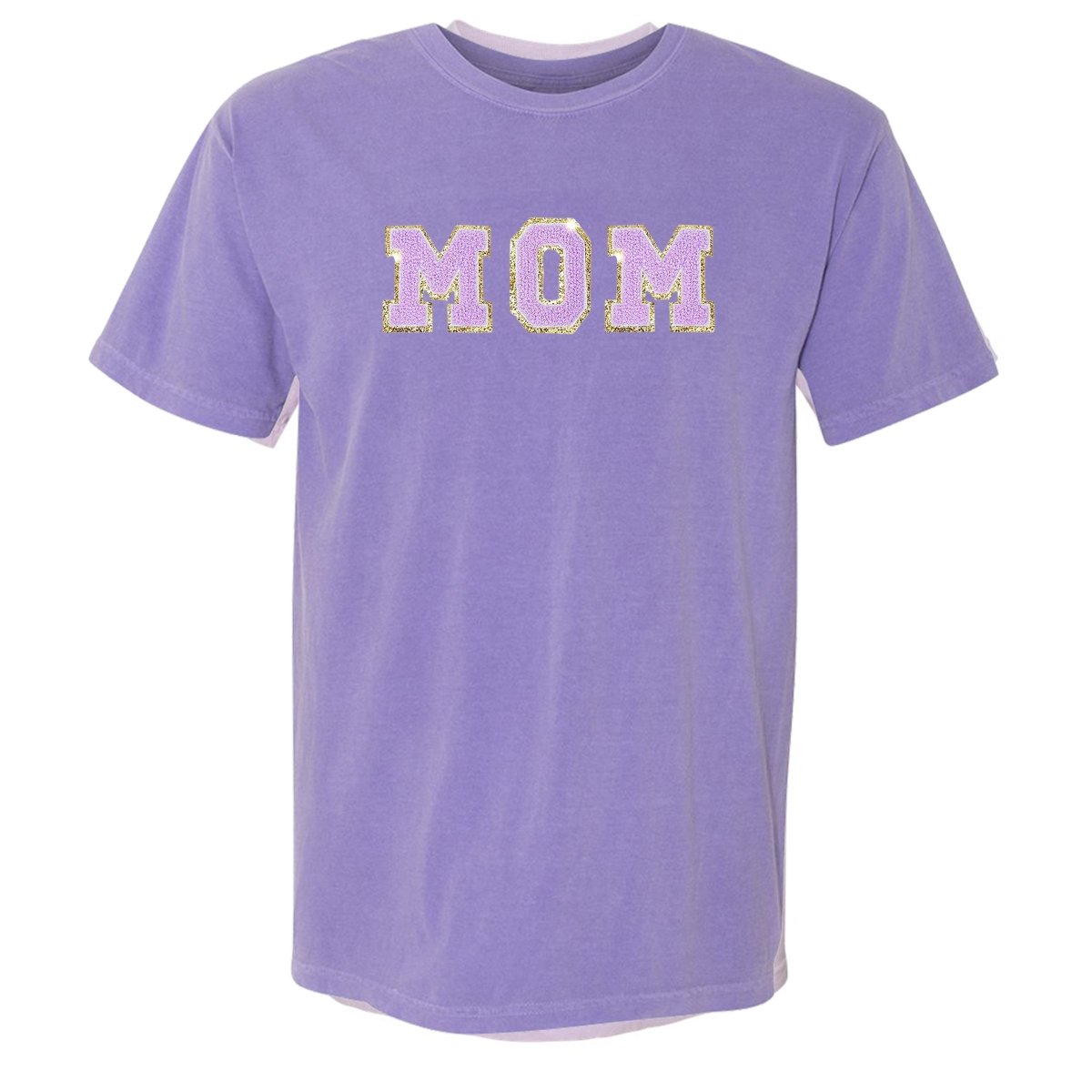 Mama/Mom Letter Patch Comfort Colors T-Shirt