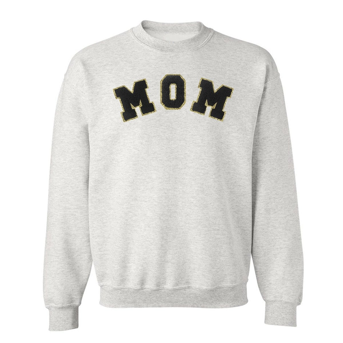 Mama/Mom Letter Patch Crewneck Sweatshirt