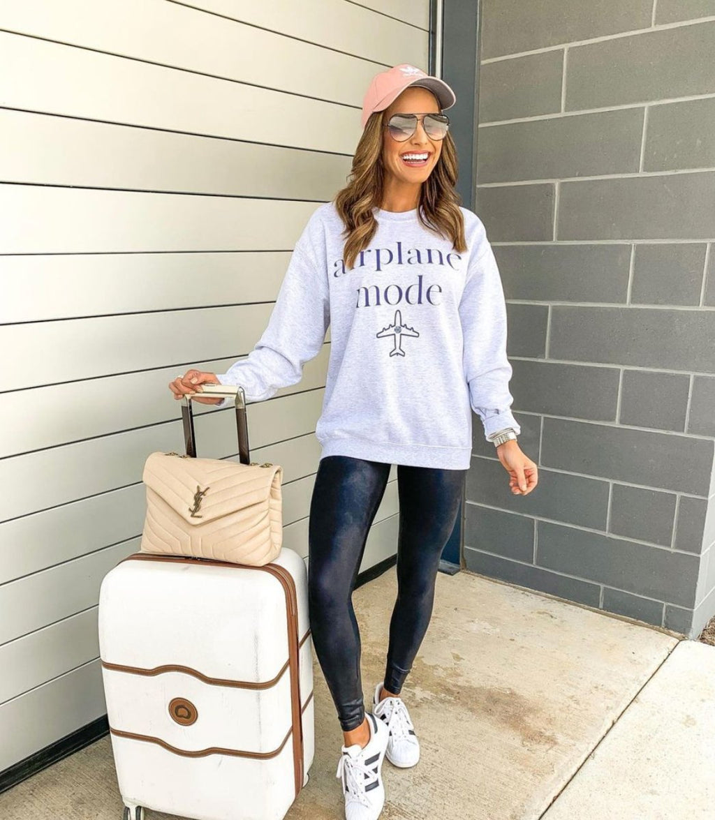 Monogrammed 'Airplane Mode' Crewneck Sweatshirt