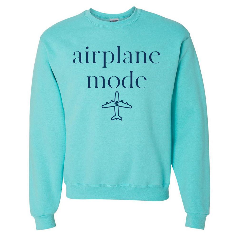 Monogrammed 'Airplane Mode' Neon Crewneck Sweatshirt