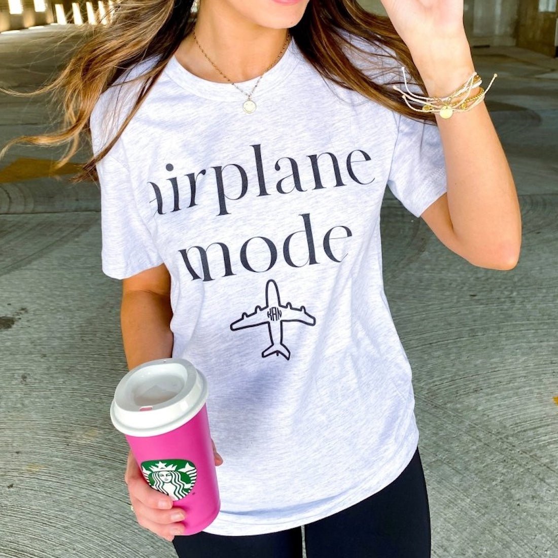 Monogrammed 'Airplane Mode' Premium T-Shirt