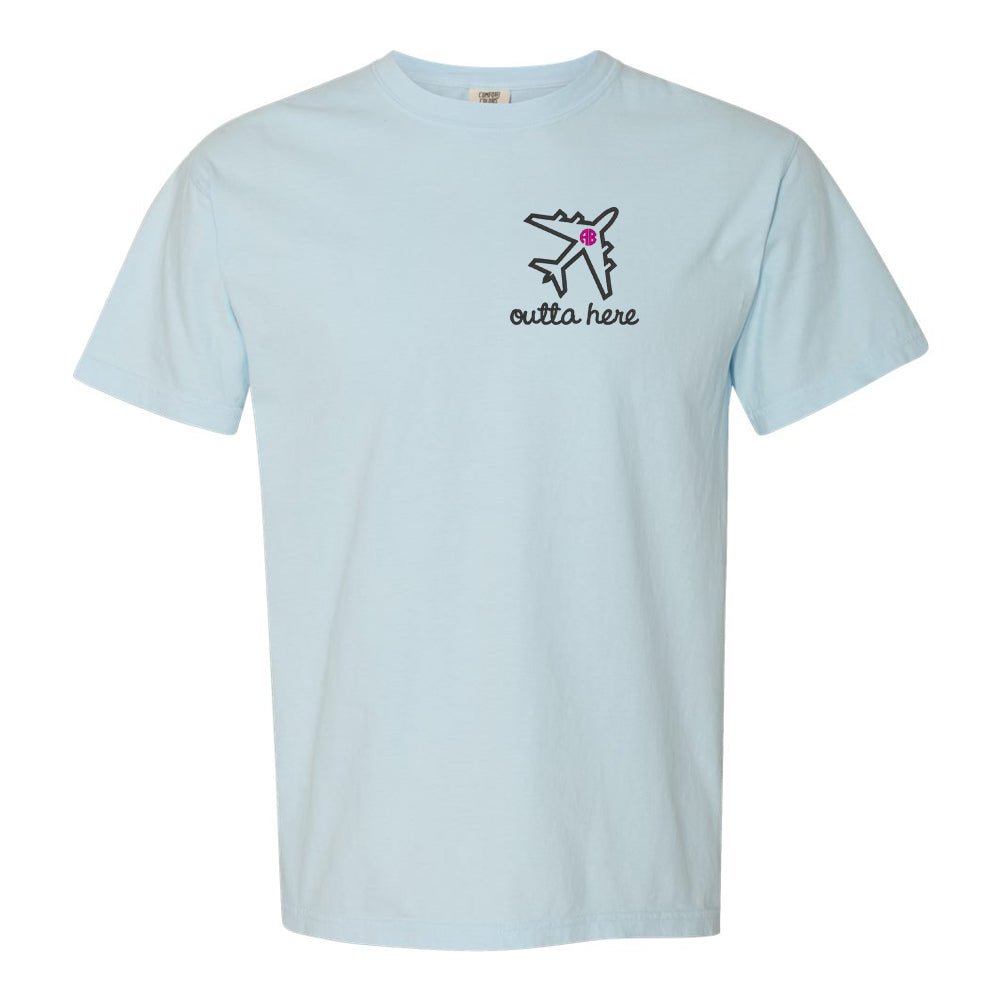 Monogrammed Airplane 'Outta Here' T-Shirt