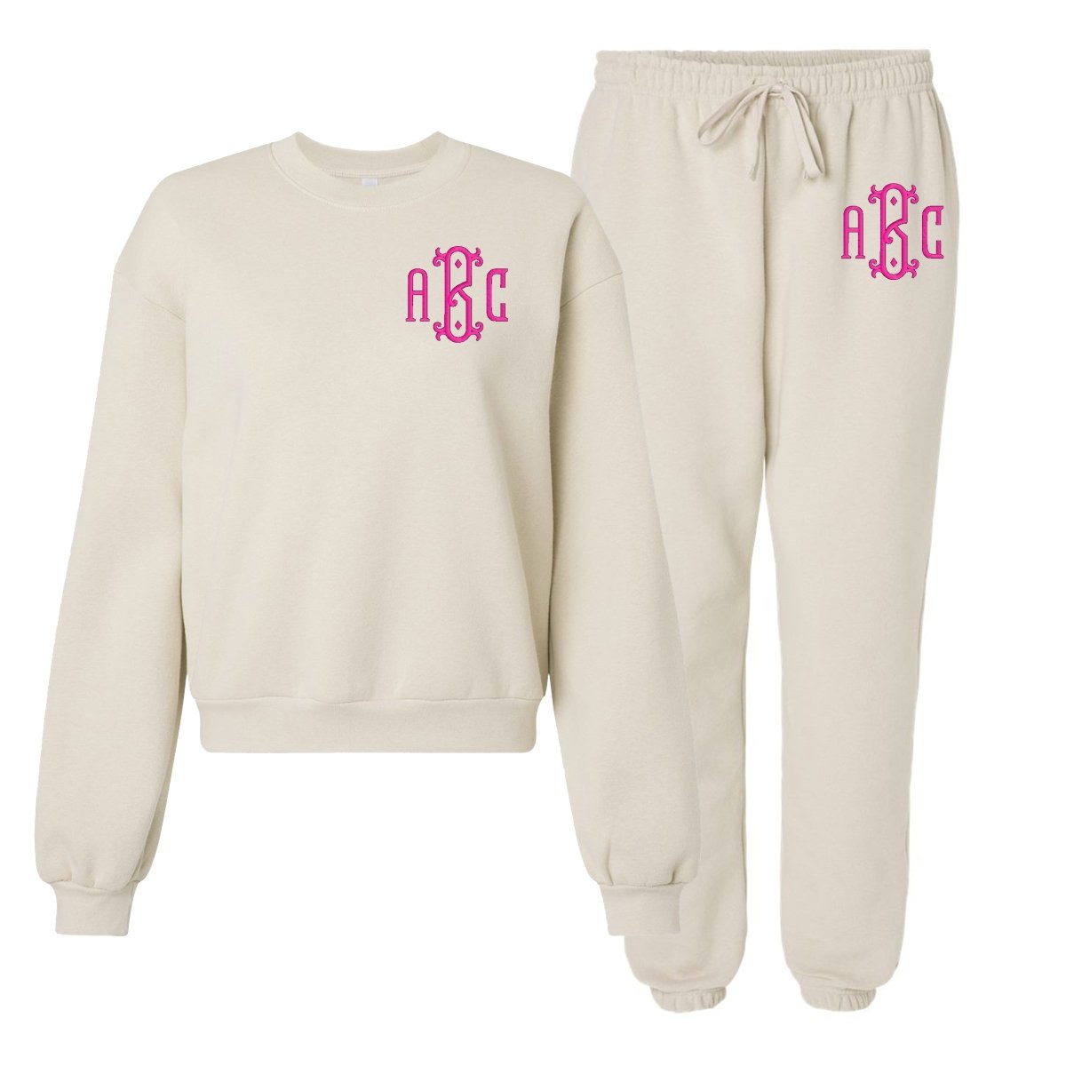 Monogrammed American Apparel Cropped Crewneck Set