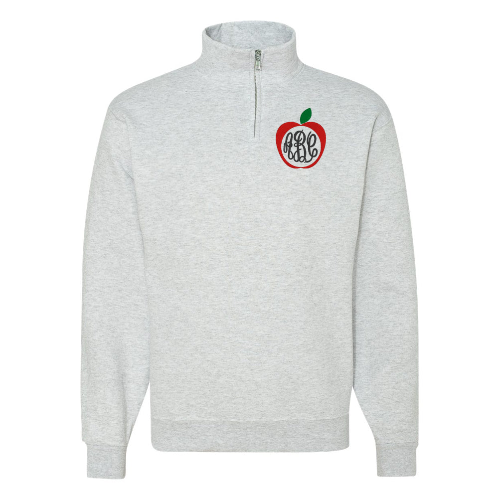 Monogrammed Apple Quarter Zip Sweatshirt