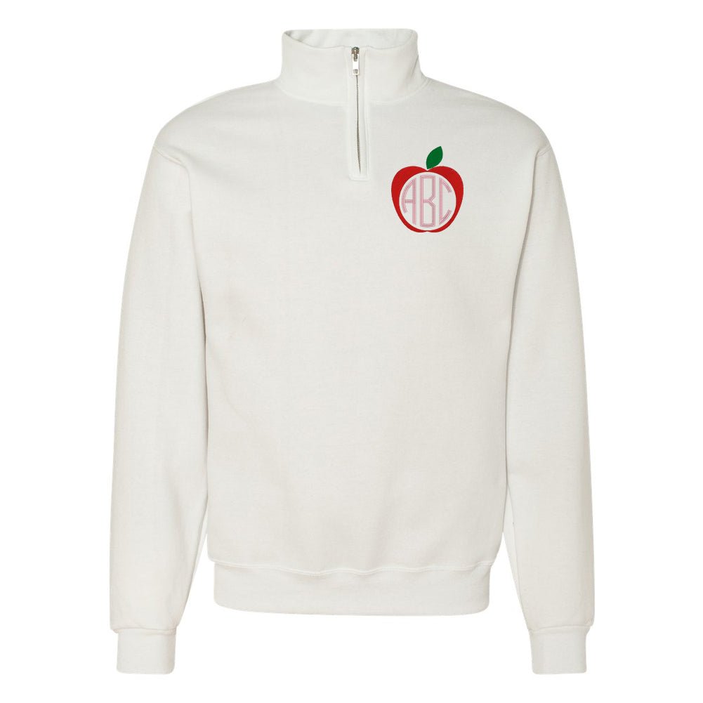 Monogrammed Apple Quarter Zip Sweatshirt