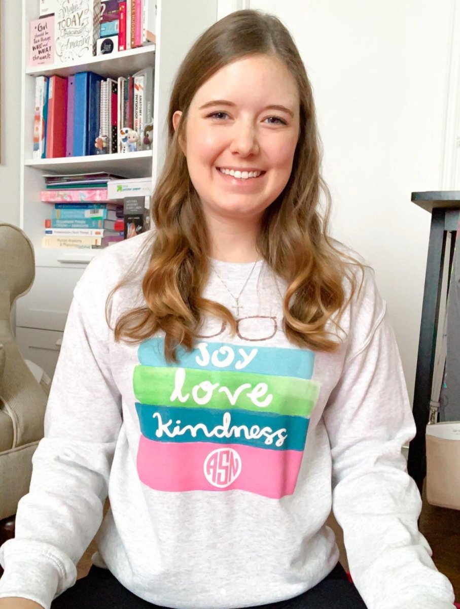 Monogrammed 'Bookstack' Crewneck Sweatshirt
