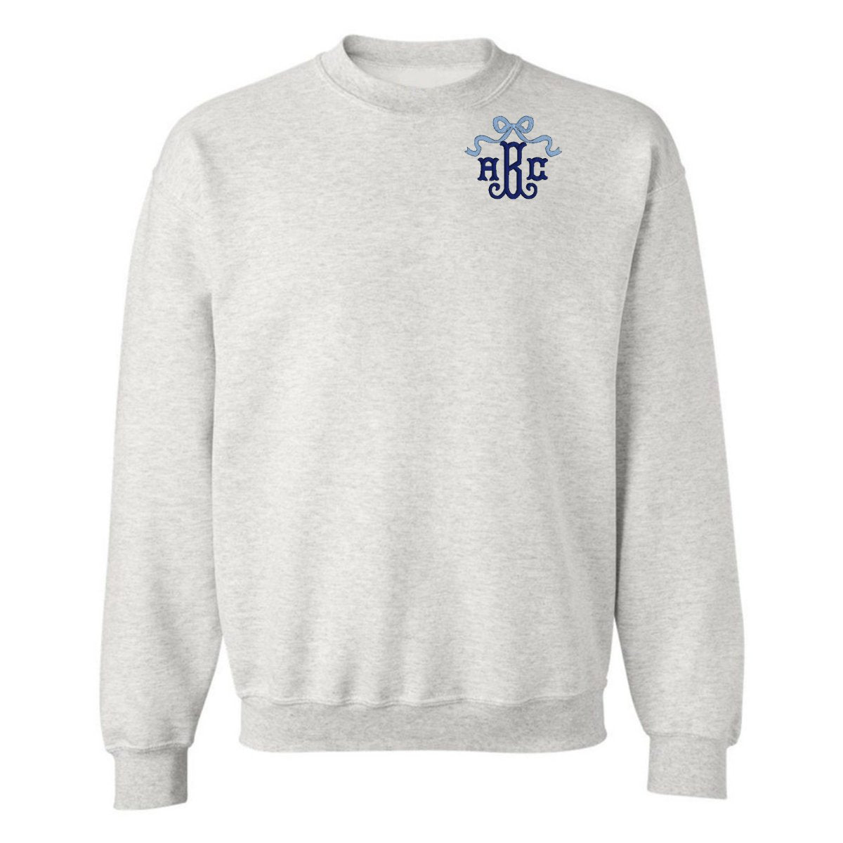 Monogrammed 'Bow' Crewneck Sweatshirt