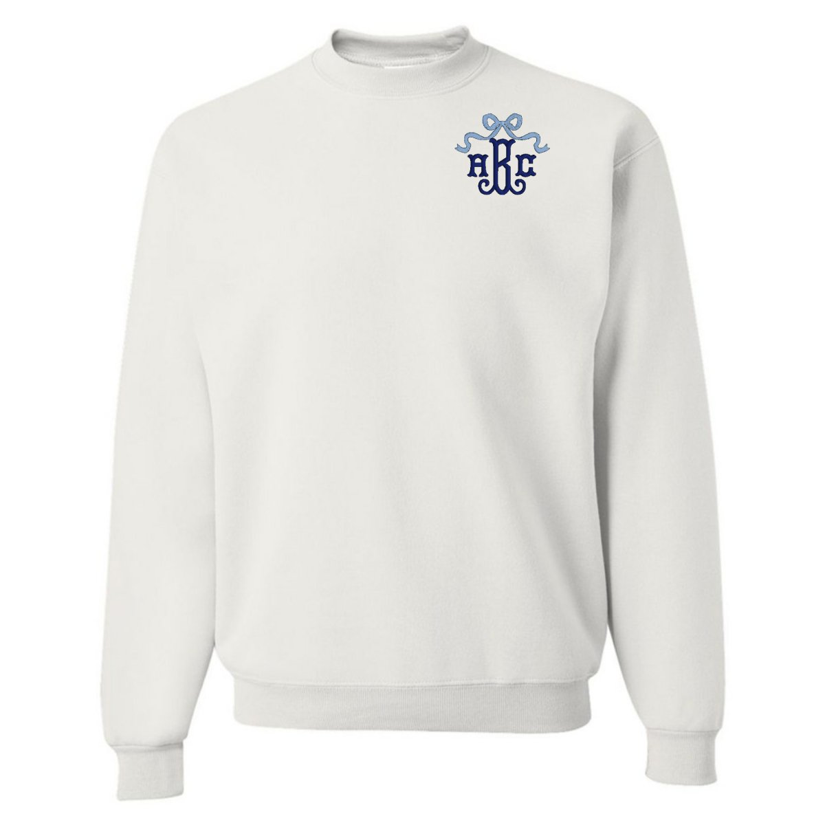 Monogrammed 'Bow' Crewneck Sweatshirt