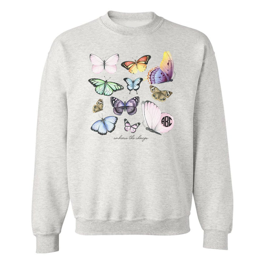 Monogrammed 'Butterflies' Crewneck Sweatshirt