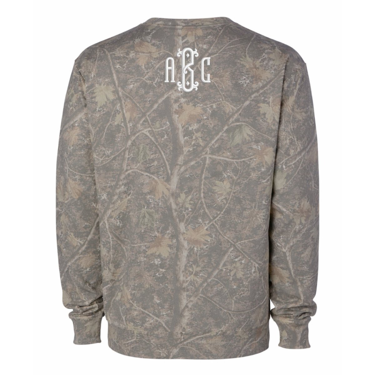 Monogrammed Camo Hideaway Crewneck