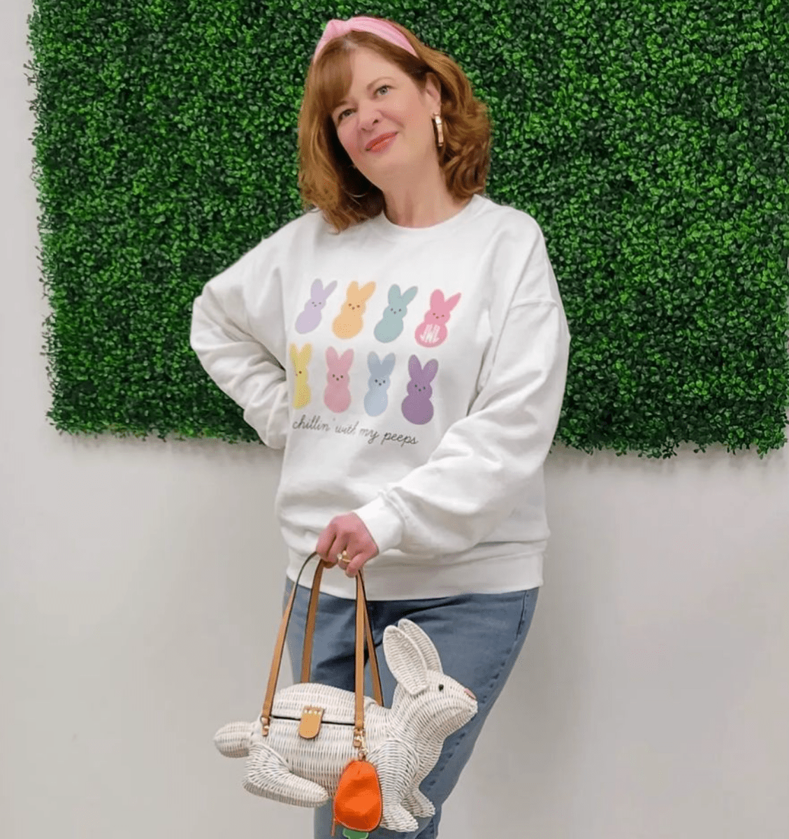 Monogrammed 'Chillin' With My Peeps' Crewneck Sweatshirt