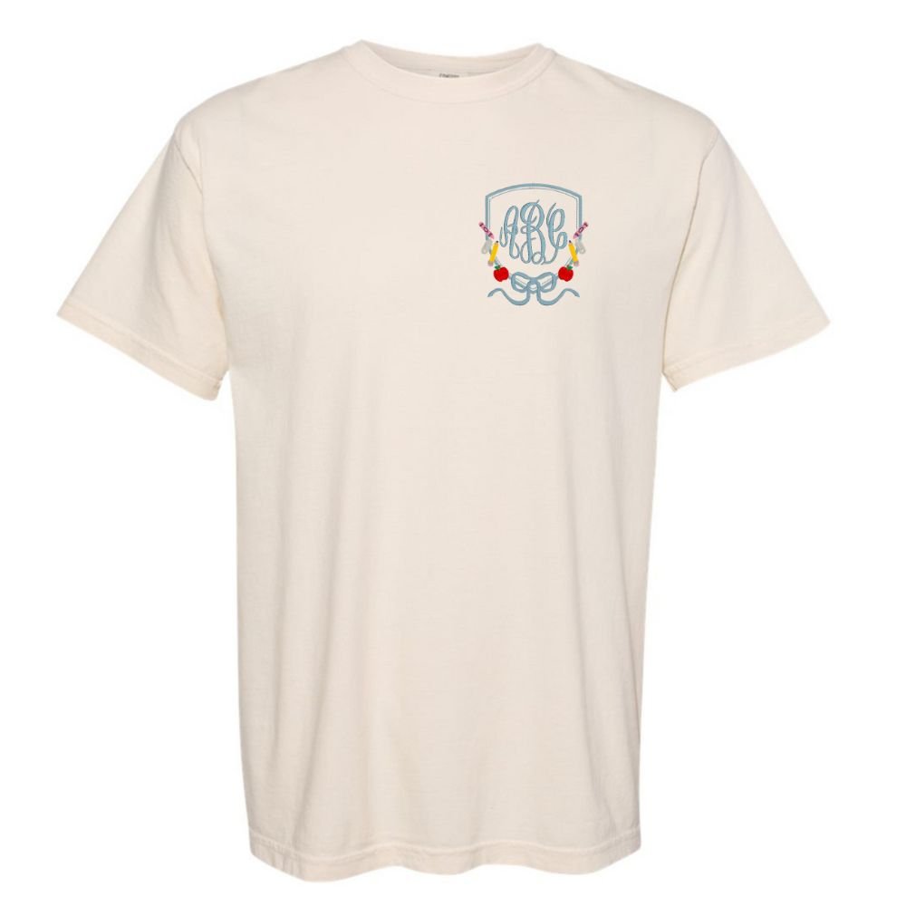 Monogrammed 'Classroom Crest Royalty' T-Shirt