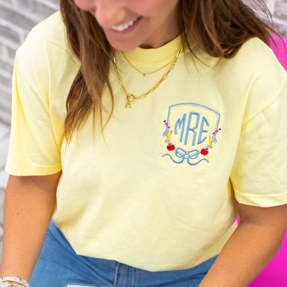 Monogrammed 'Classroom Crest Royalty' T-Shirt
