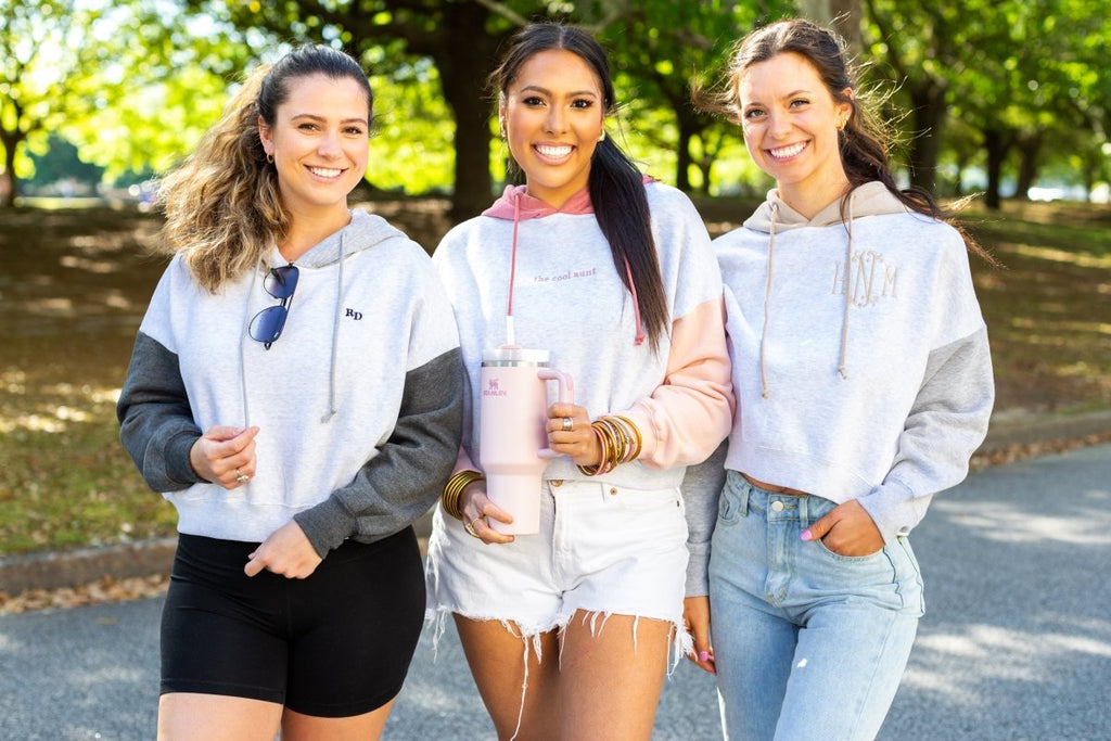 Monogrammed Colorblock Hoodie