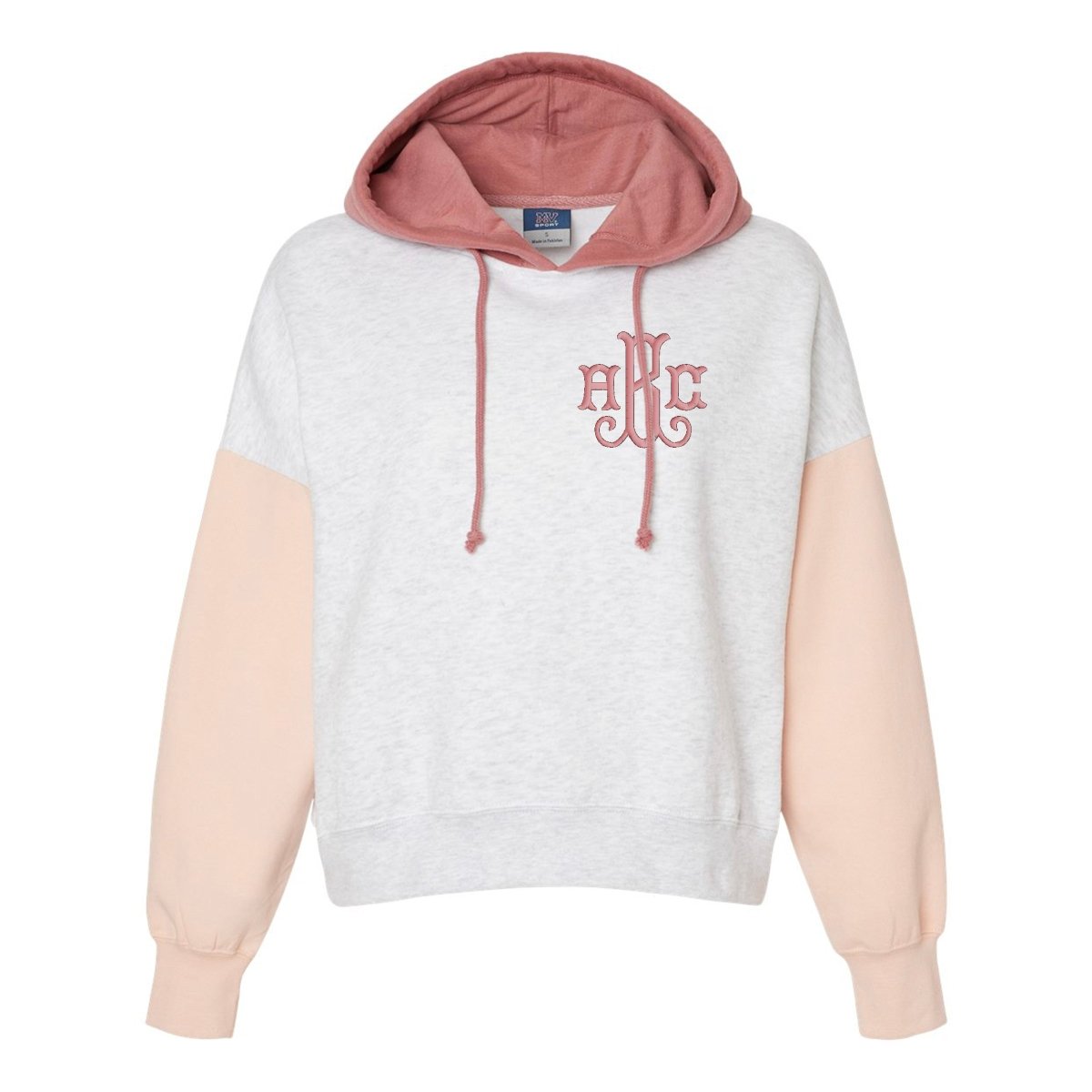 Monogrammed Colorblock Hoodie