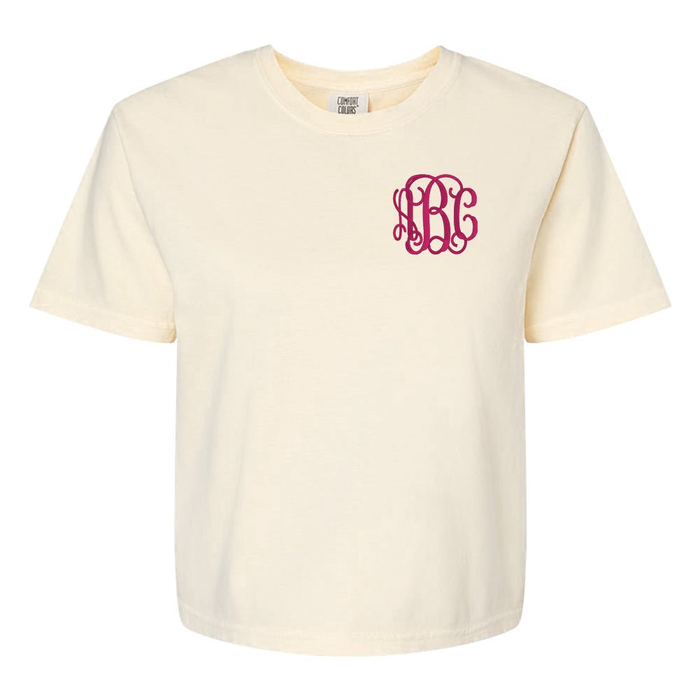 Monogrammed Comfort Colors Boxy T-Shirt
