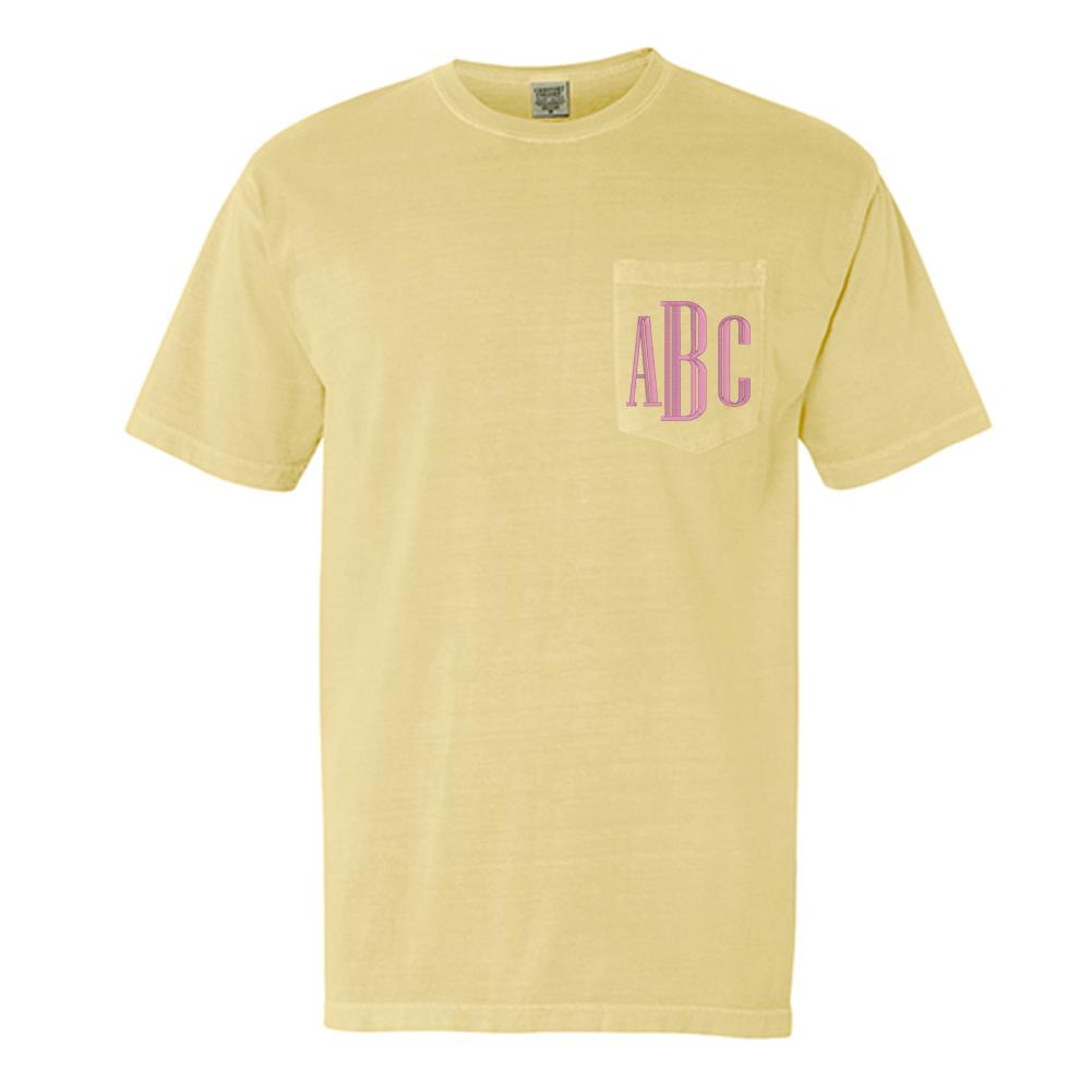 Monogrammed Comfort Colors Pocket T-Shirt
