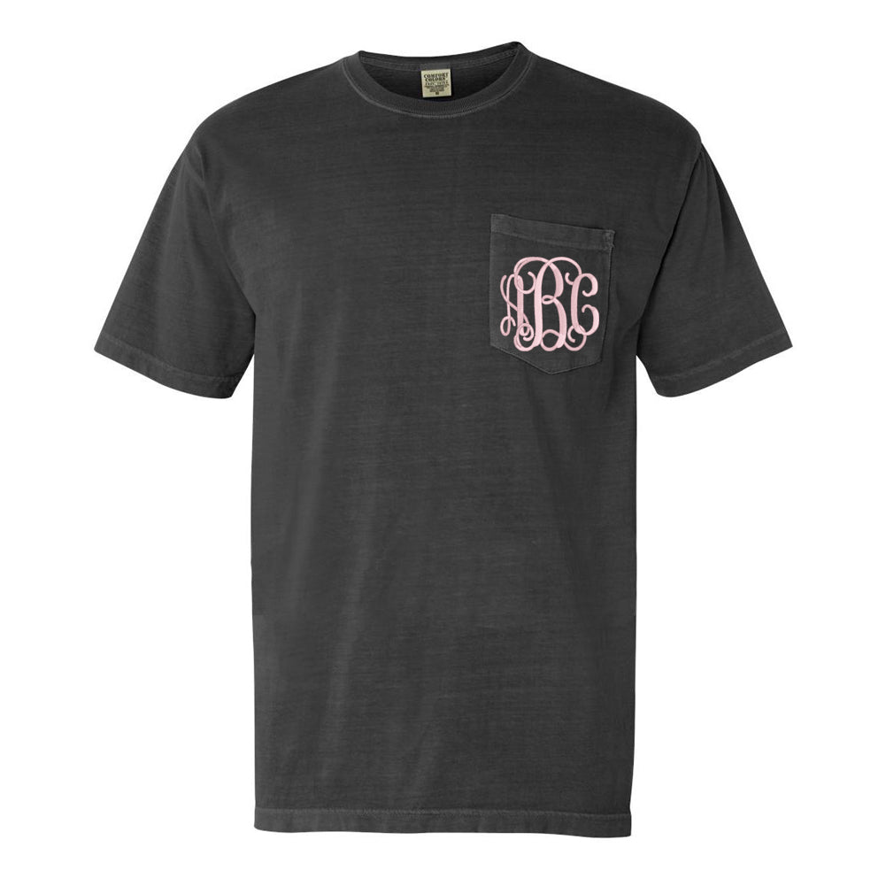 Monogrammed Comfort Colors Pocket T-Shirt
