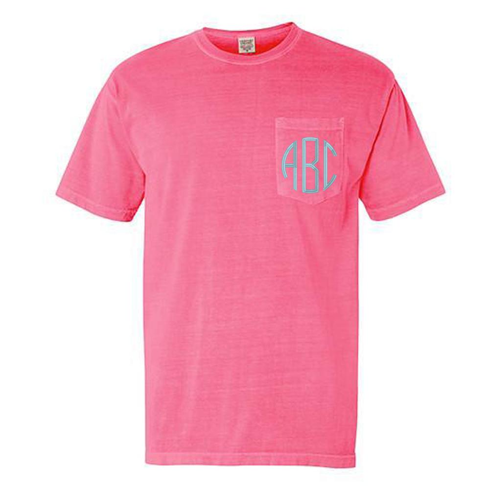 Monogrammed Comfort Colors Pocket T-Shirt