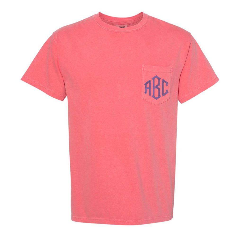 Monogrammed Comfort Colors Pocket T-Shirt