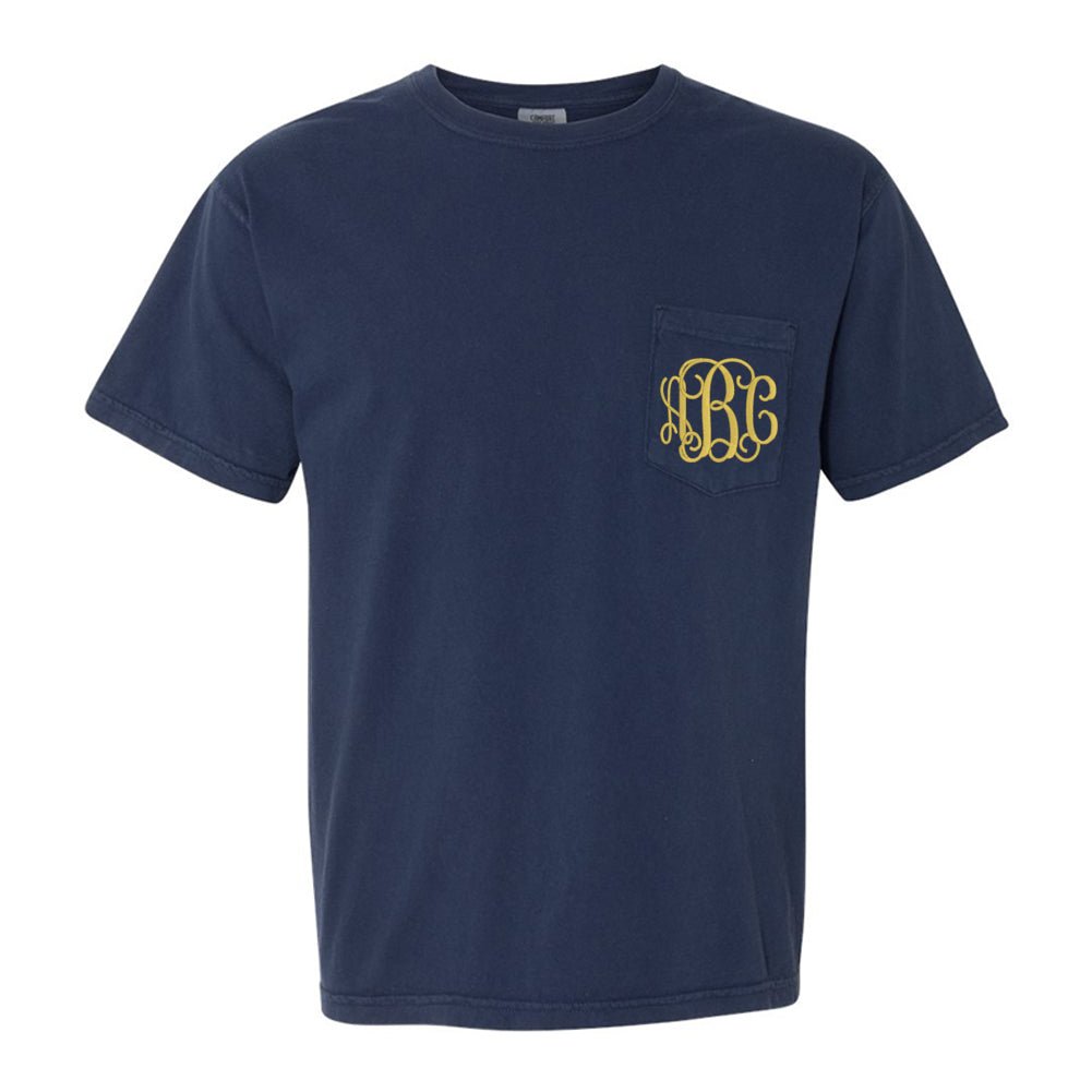 Monogrammed Comfort Colors Pocket T-Shirt