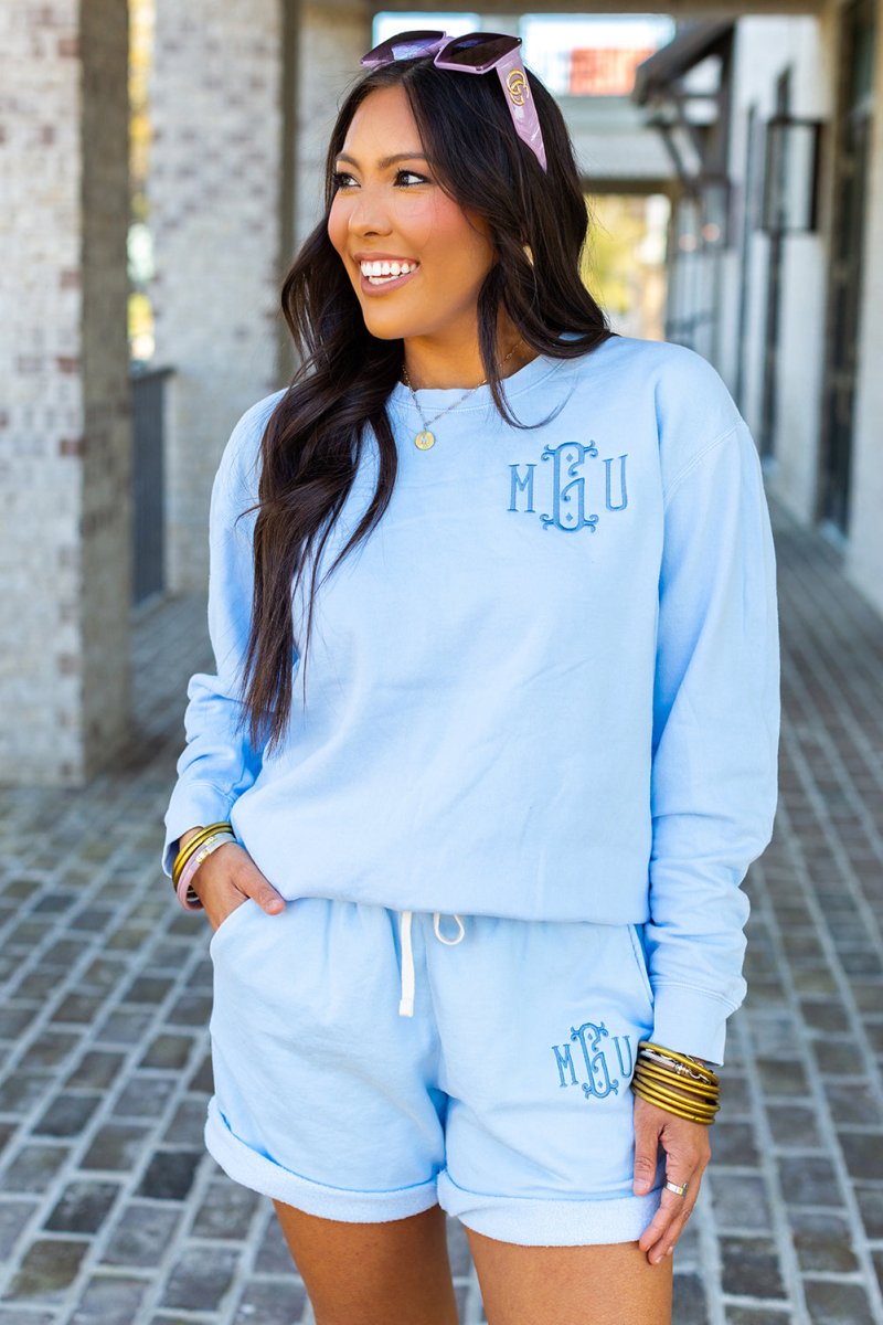 Monogrammed Comfort Colors Shorts Sweat Set