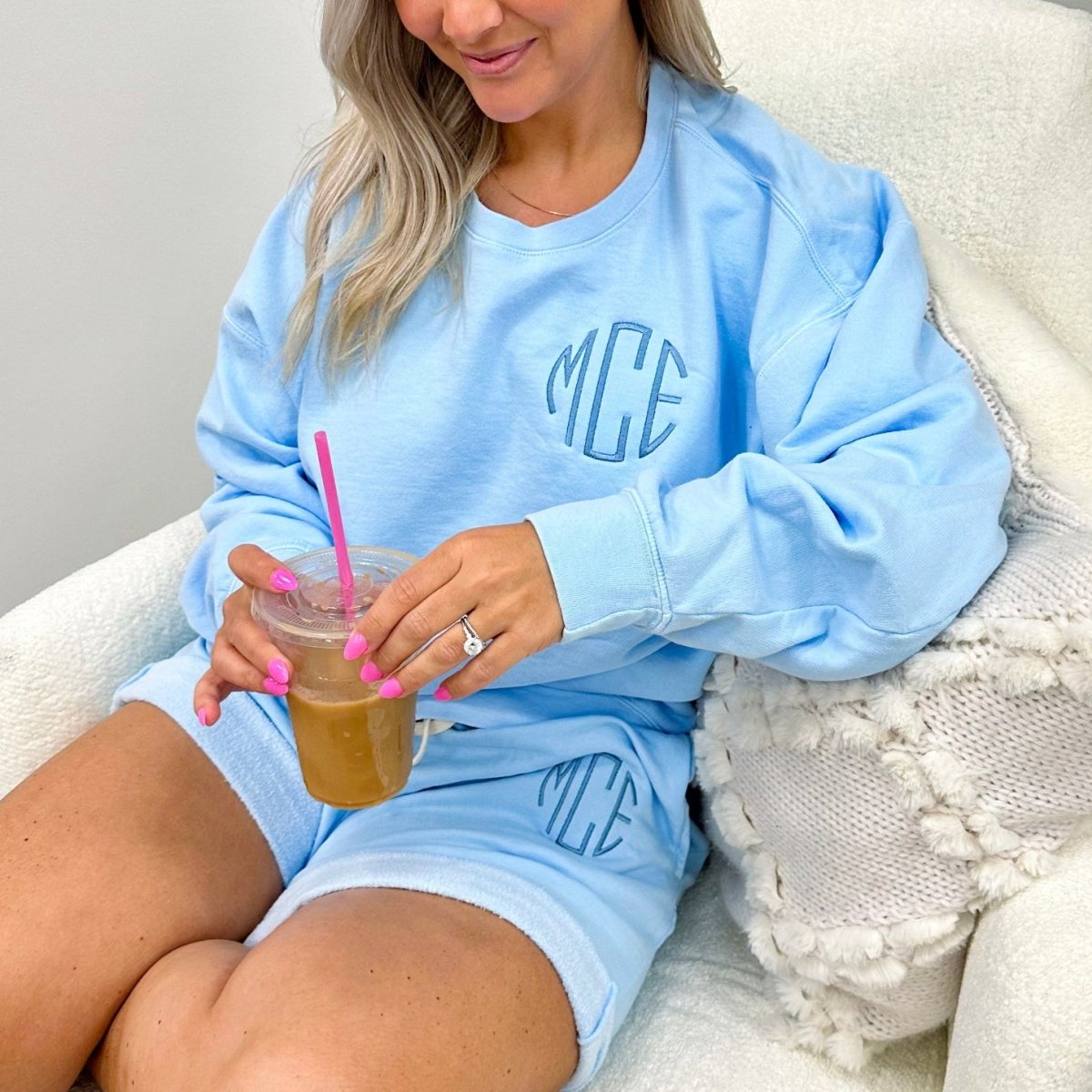 Monogrammed Comfort Colors Shorts Sweat Set