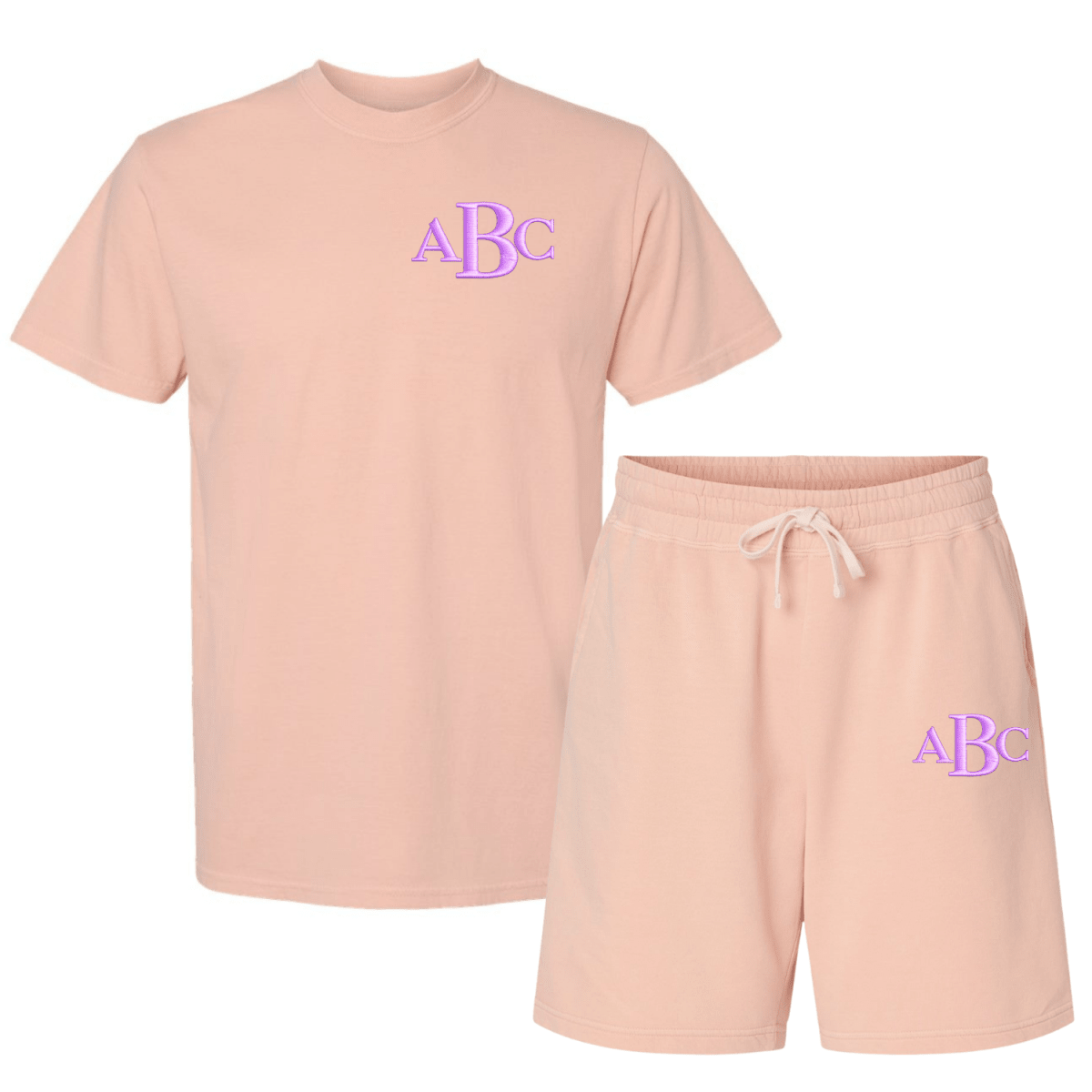 Monogrammed Comfort Colors T-Shirt & Shorts Set