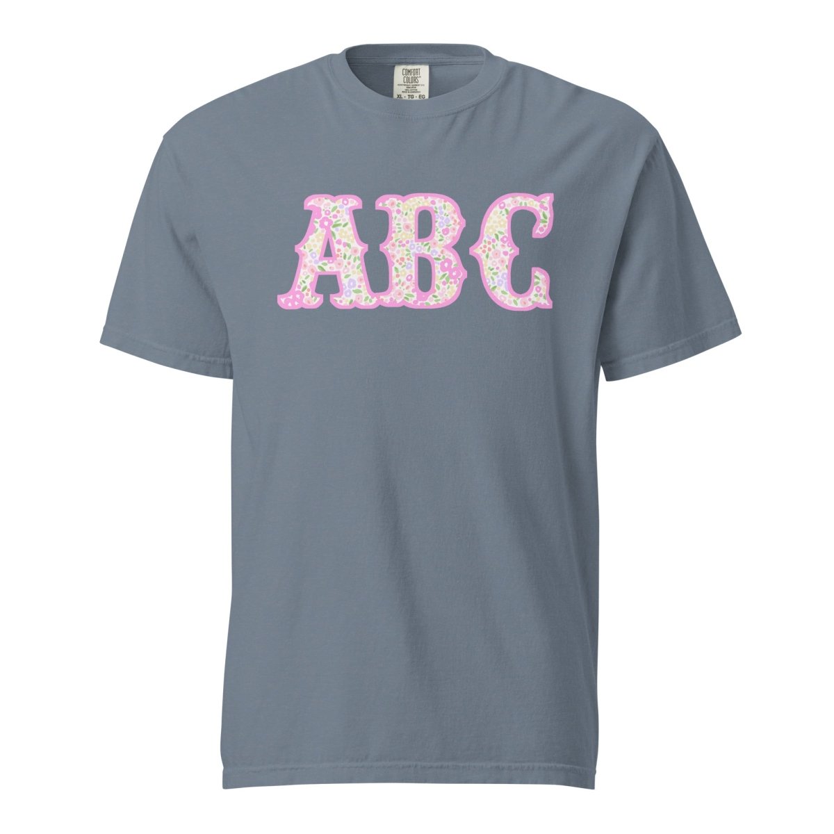 Monogrammed ‘Coquette Floral Patterns’ Big Print T-Shirt