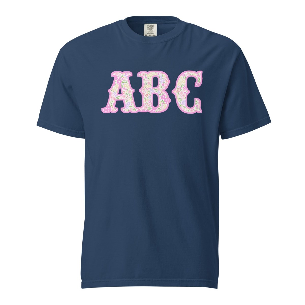 Monogrammed ‘Coquette Floral Patterns’ Big Print T-Shirt