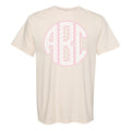 Monogrammed ‘Coquette Floral Patterns’ Big Print T-Shirt