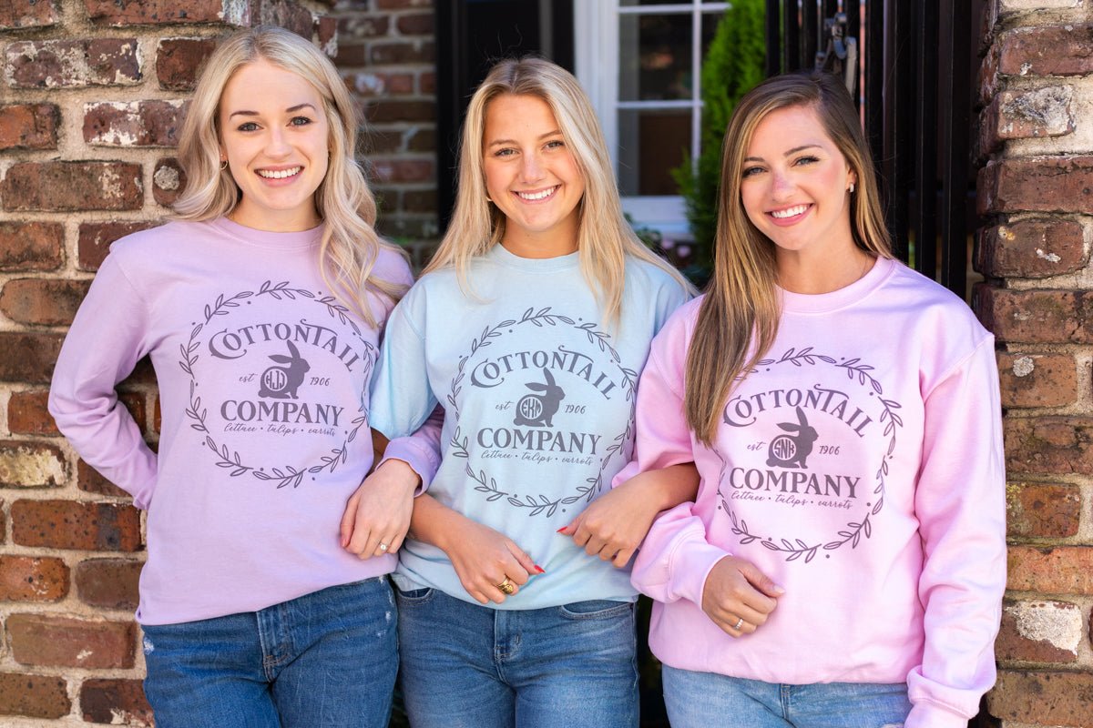 Monogrammed 'Cottontail Company' Crewneck Sweatshirt