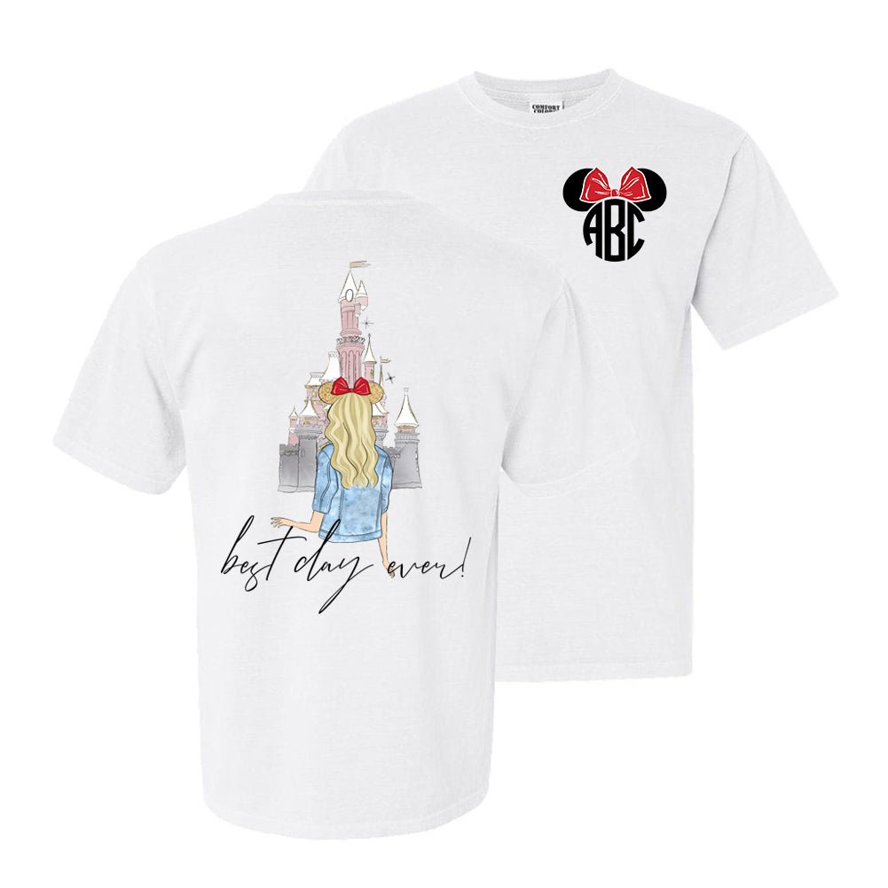 Monogrammed 'Disney Best Day Ever' Front & Back T-Shirt