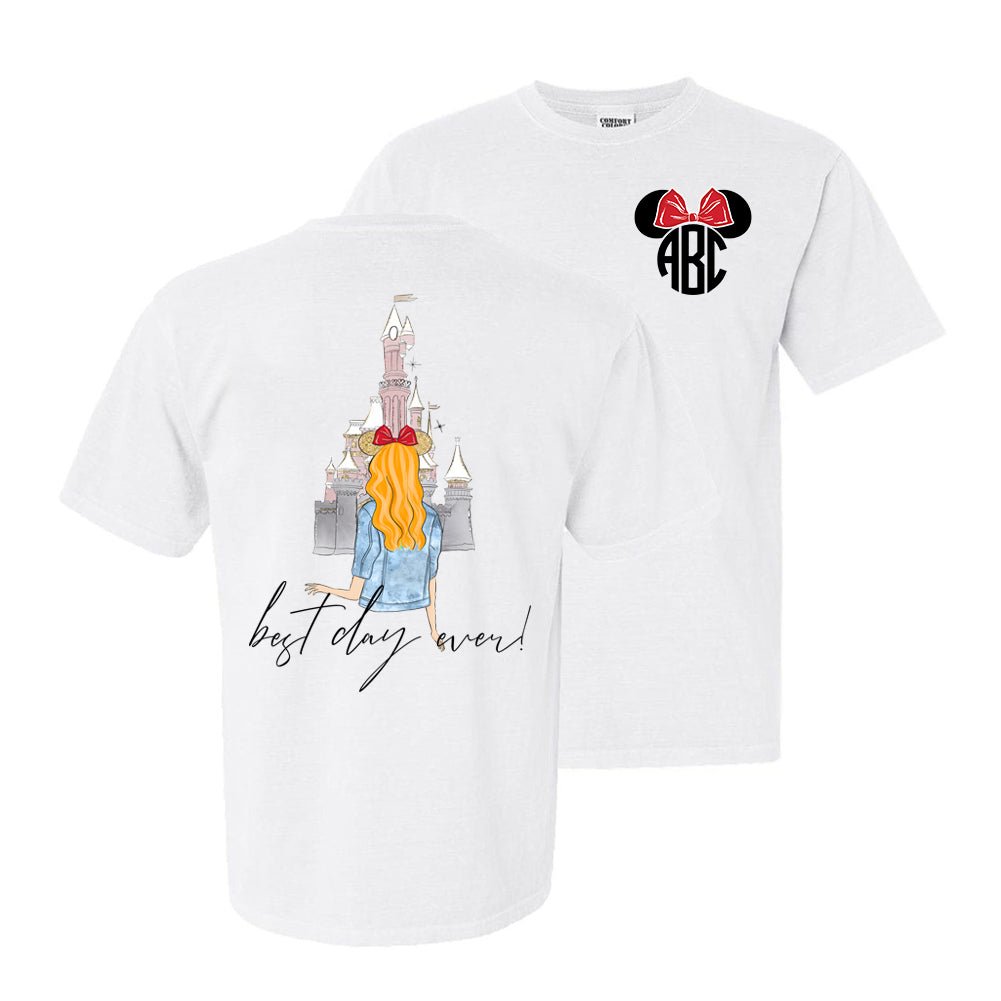 Monogrammed 'Disney Best Day Ever' Front & Back T-Shirt