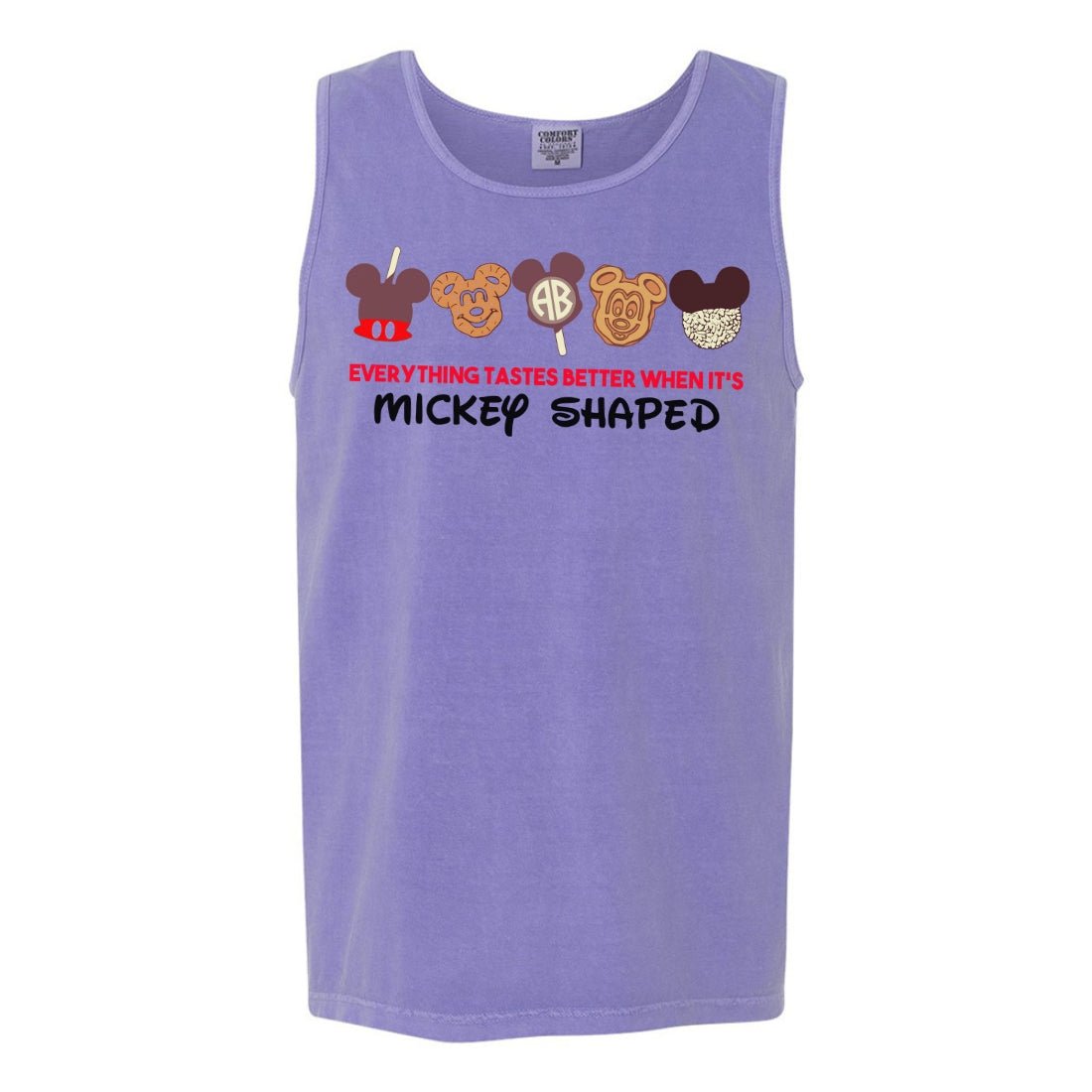 Monogrammed 'Everything Tastes Better Mickey Shaped' Tank Top