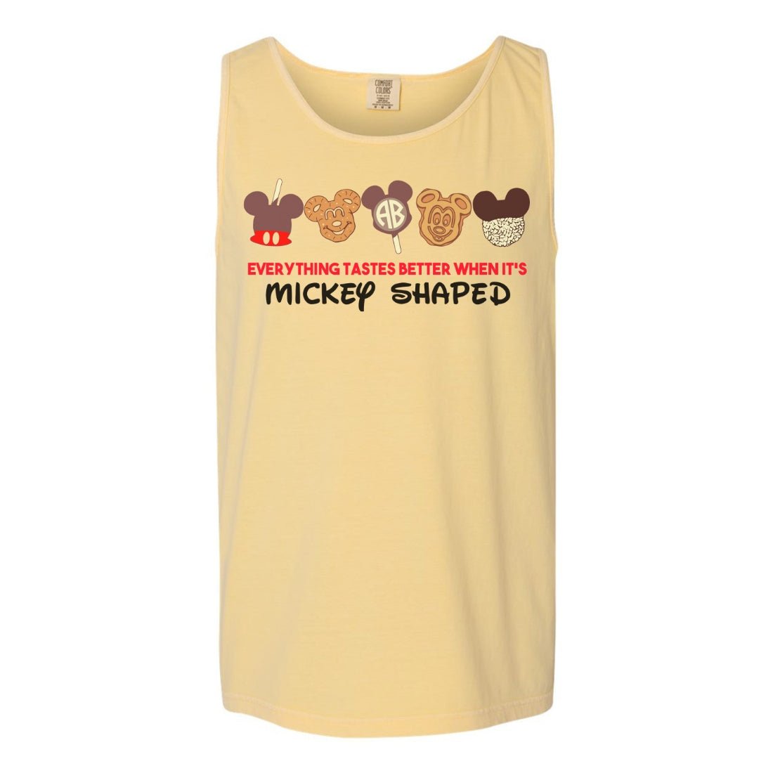 Monogrammed 'Everything Tastes Better Mickey Shaped' Tank Top
