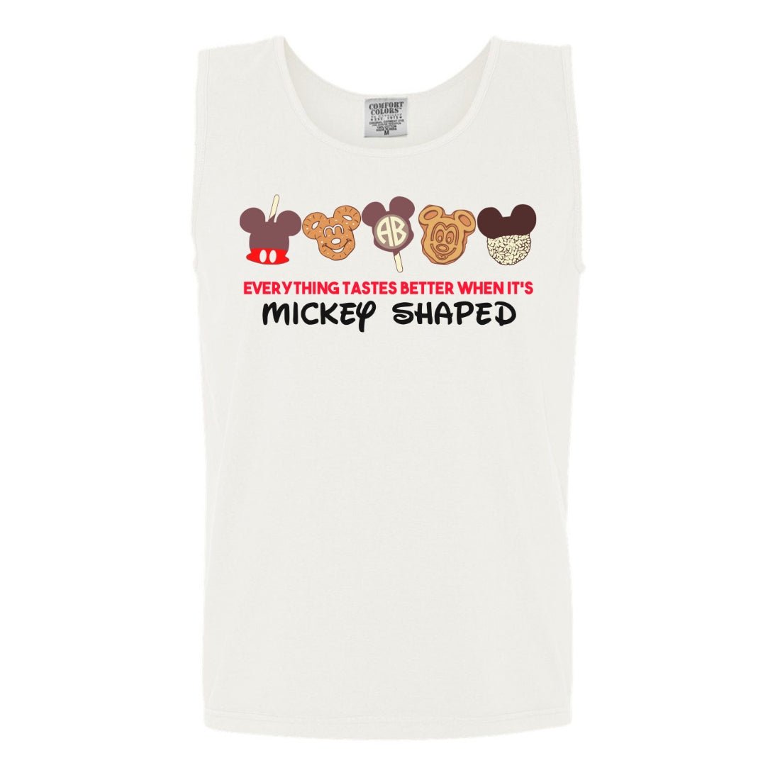 Monogrammed 'Everything Tastes Better Mickey Shaped' Tank Top