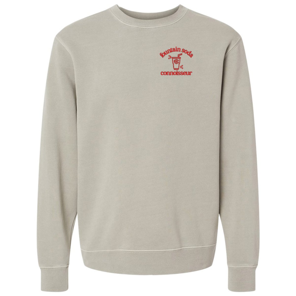 Monogrammed 'Fountain Soda Connoisseur' Cozy Crew