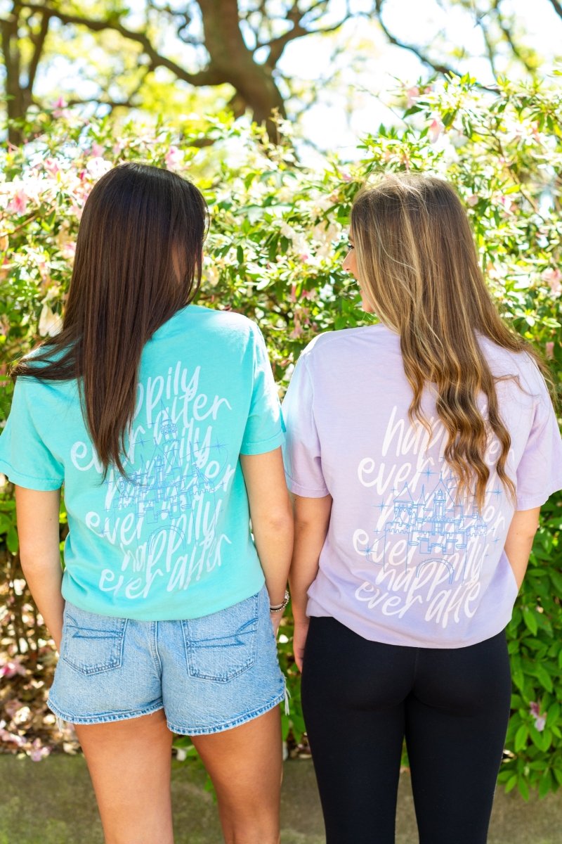 Monogrammed 'Happily Ever After' Front & Back T-Shirt