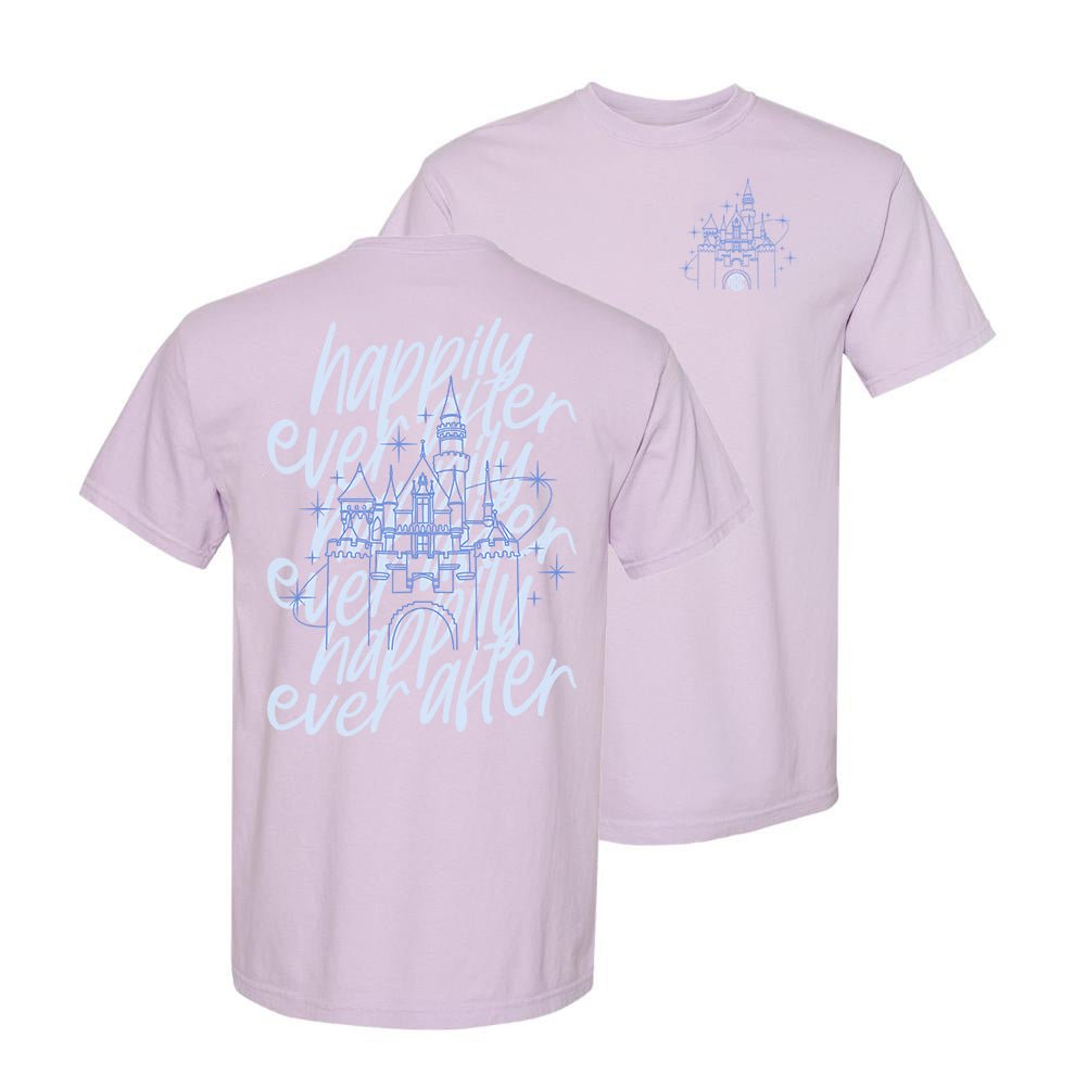 Monogrammed 'Happily Ever After' Front & Back T-Shirt