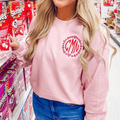 Monogrammed 'Heart Border' Crewneck Sweatshirt