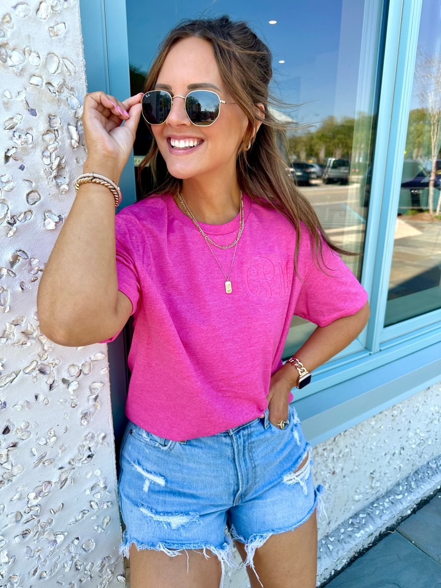 Monogrammed Heathered T-Shirt